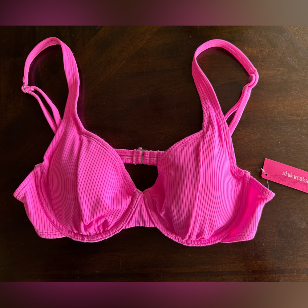 NWT hot pink bikini top